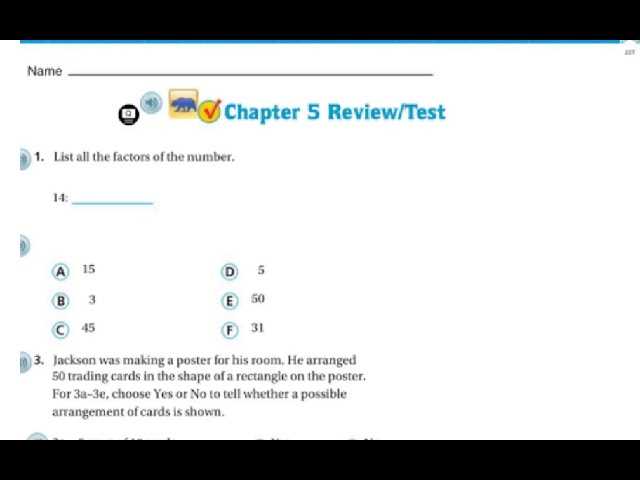 chapter 5 math test answers
