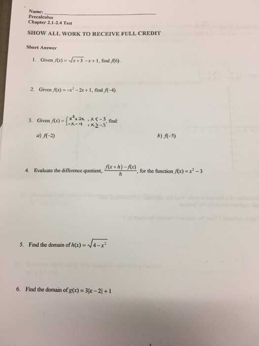 chapter 5 precalculus test answers