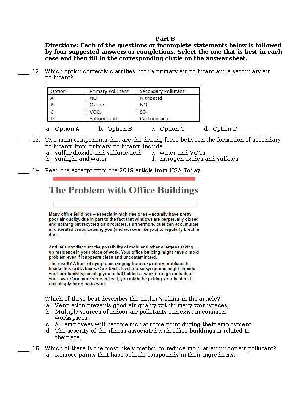 chapter 7 ap environmental science practice exam answers