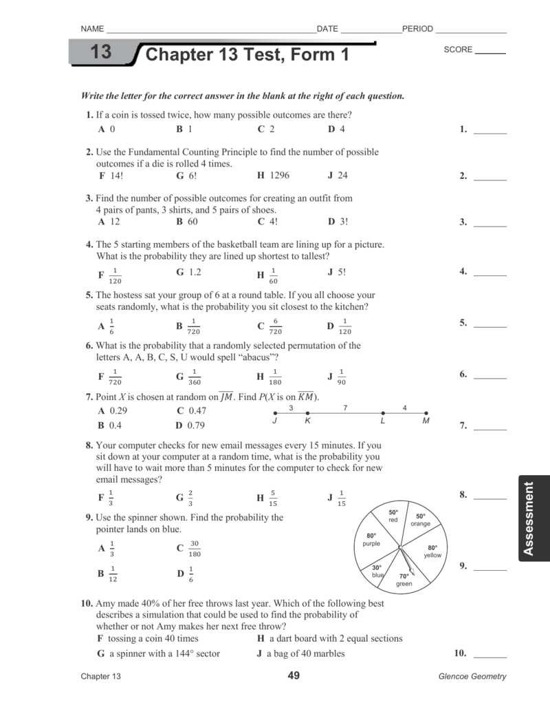 chapter 7 test form 1 answer key