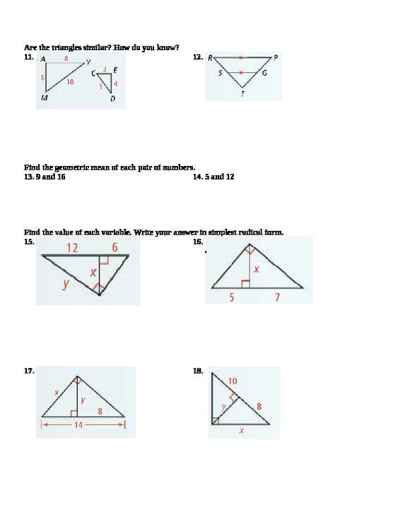 chapter 7 test form 2b geometry answers