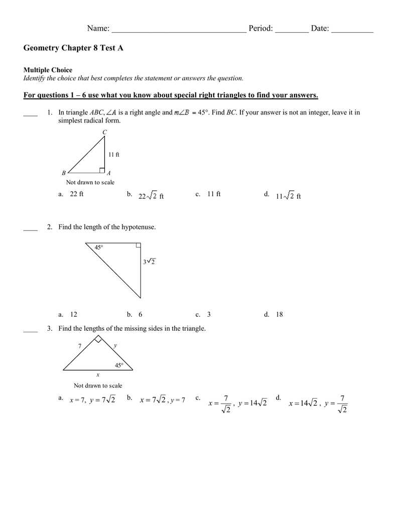 chapter test b geometry answers