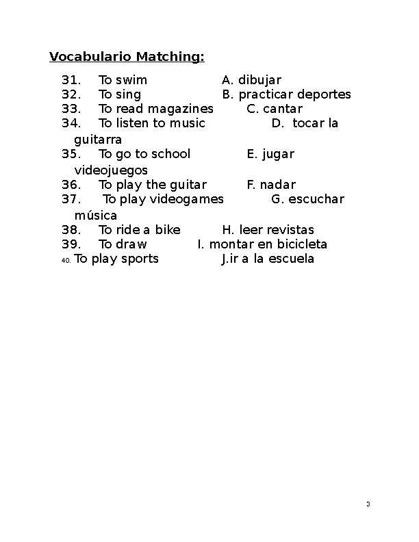 chapter test form 1a answers