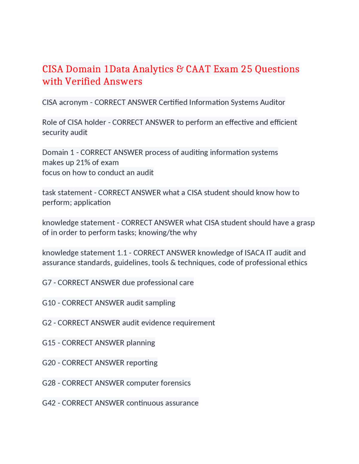 cisa exam questions and answers