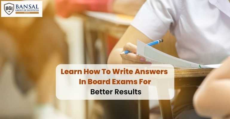 tips to write perfect answers in board exams