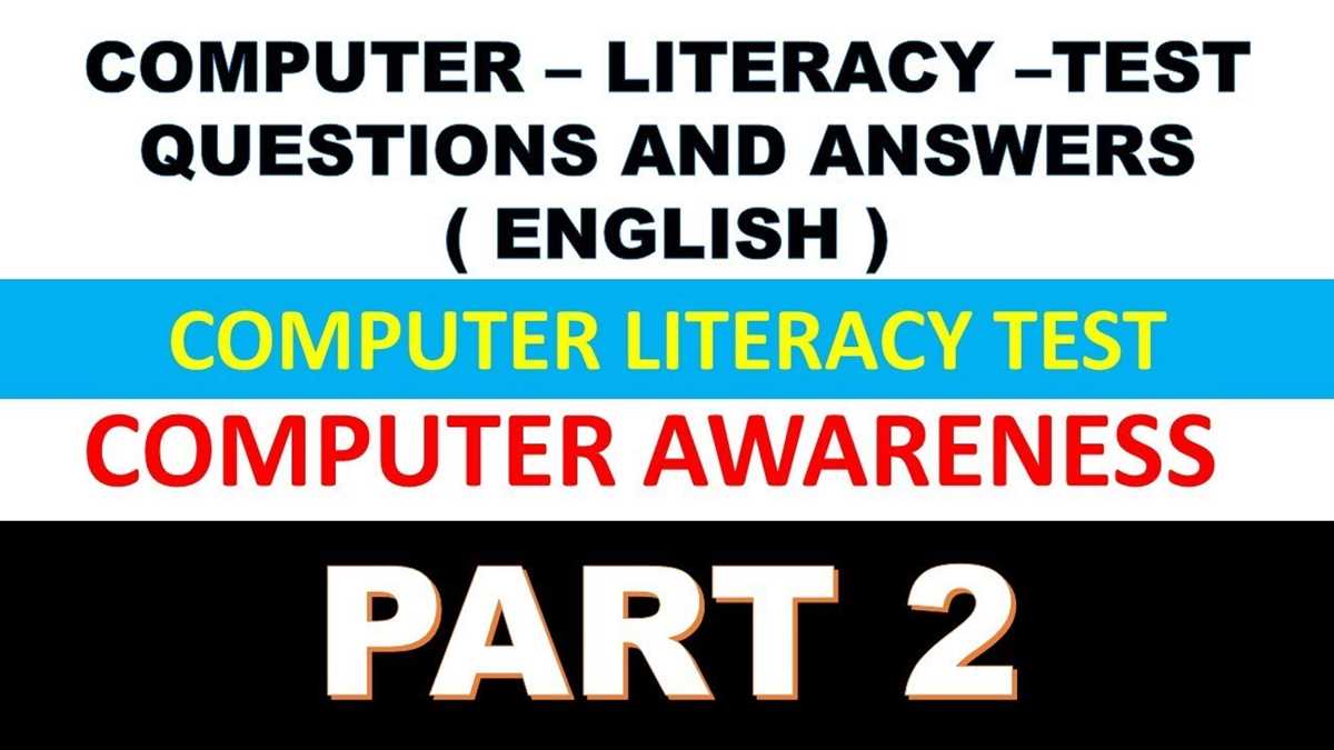 computer proficiency test questions answers