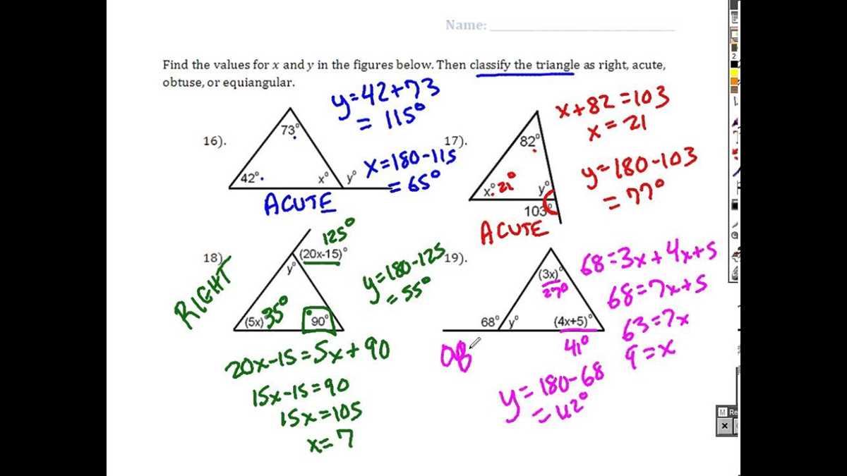 congruent triangles test answer key
