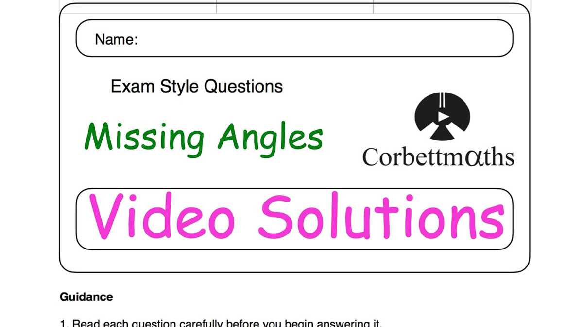 corbettmaths exam style questions answers