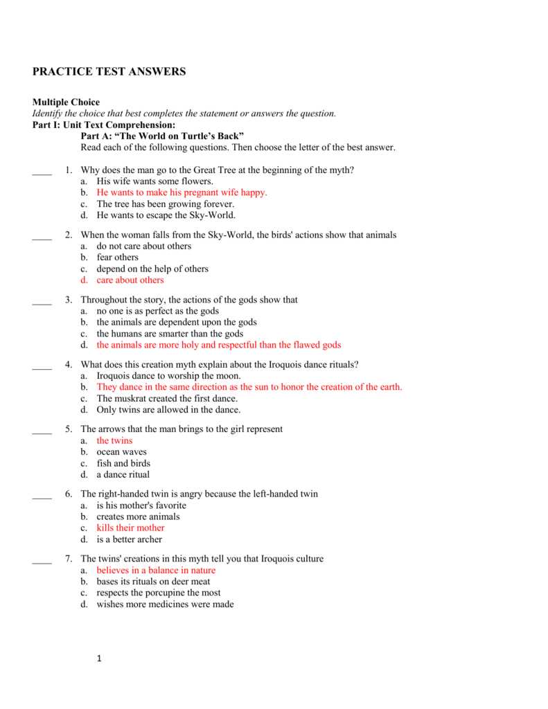culture test answers