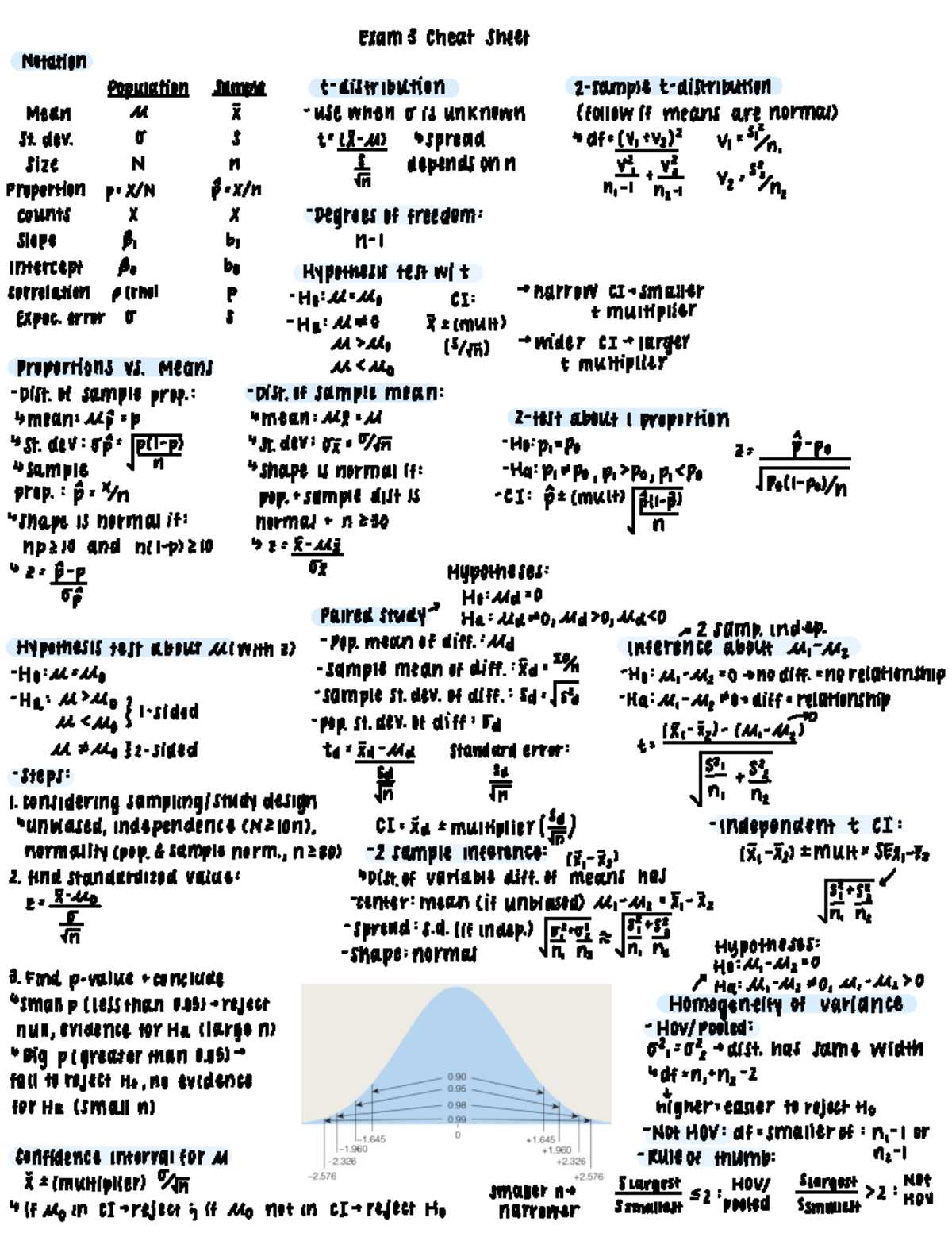 statistics exam 3 answers