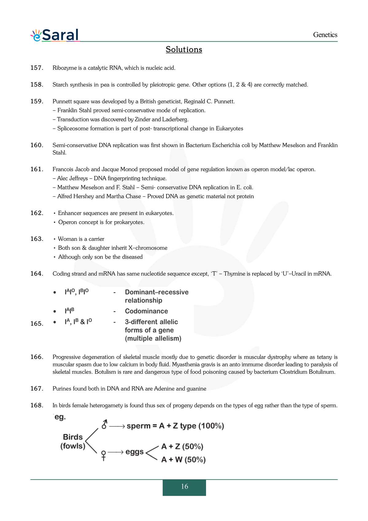 genetics final exam answers