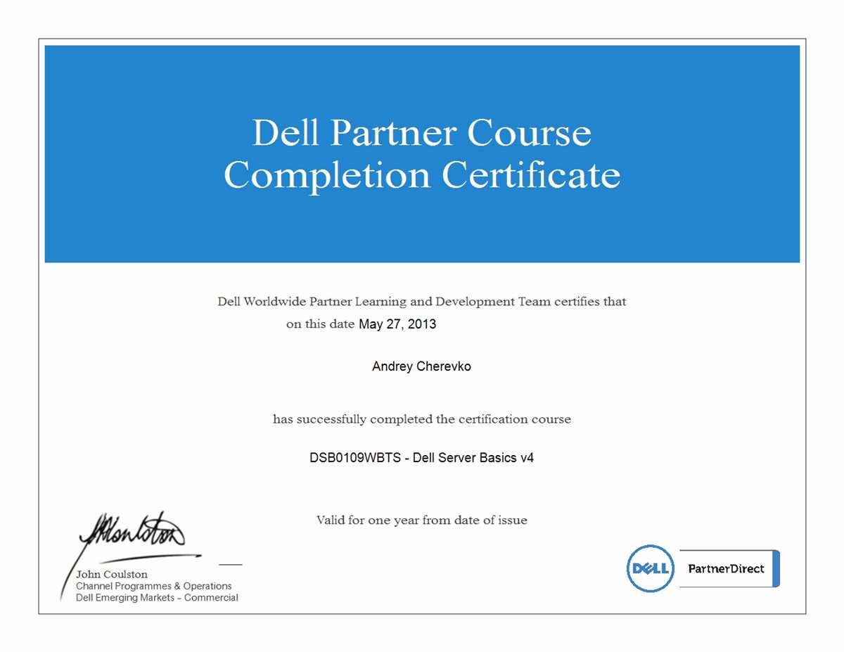 dell certification test answers