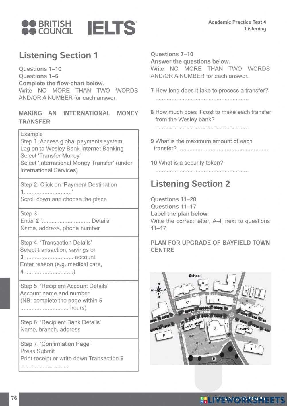british council ielts listening practice test 1 answers