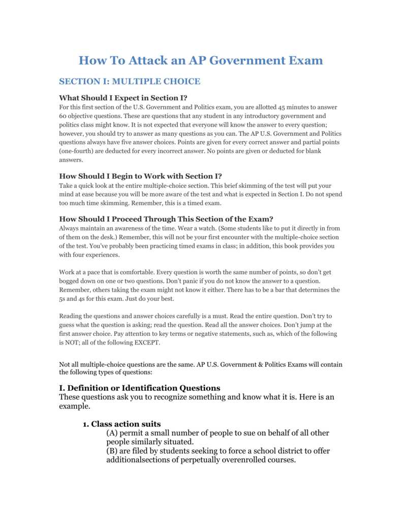 ap us government and politics exam answers