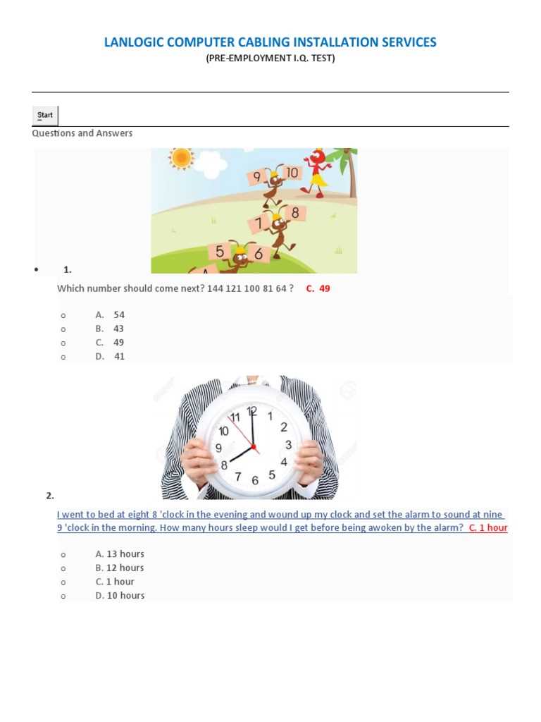 pip iq test 2 answers