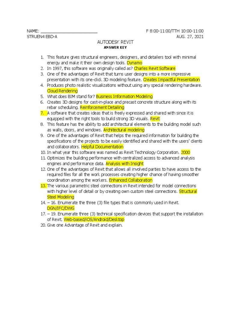 revit exam questions and answers revit exam questions and answers
