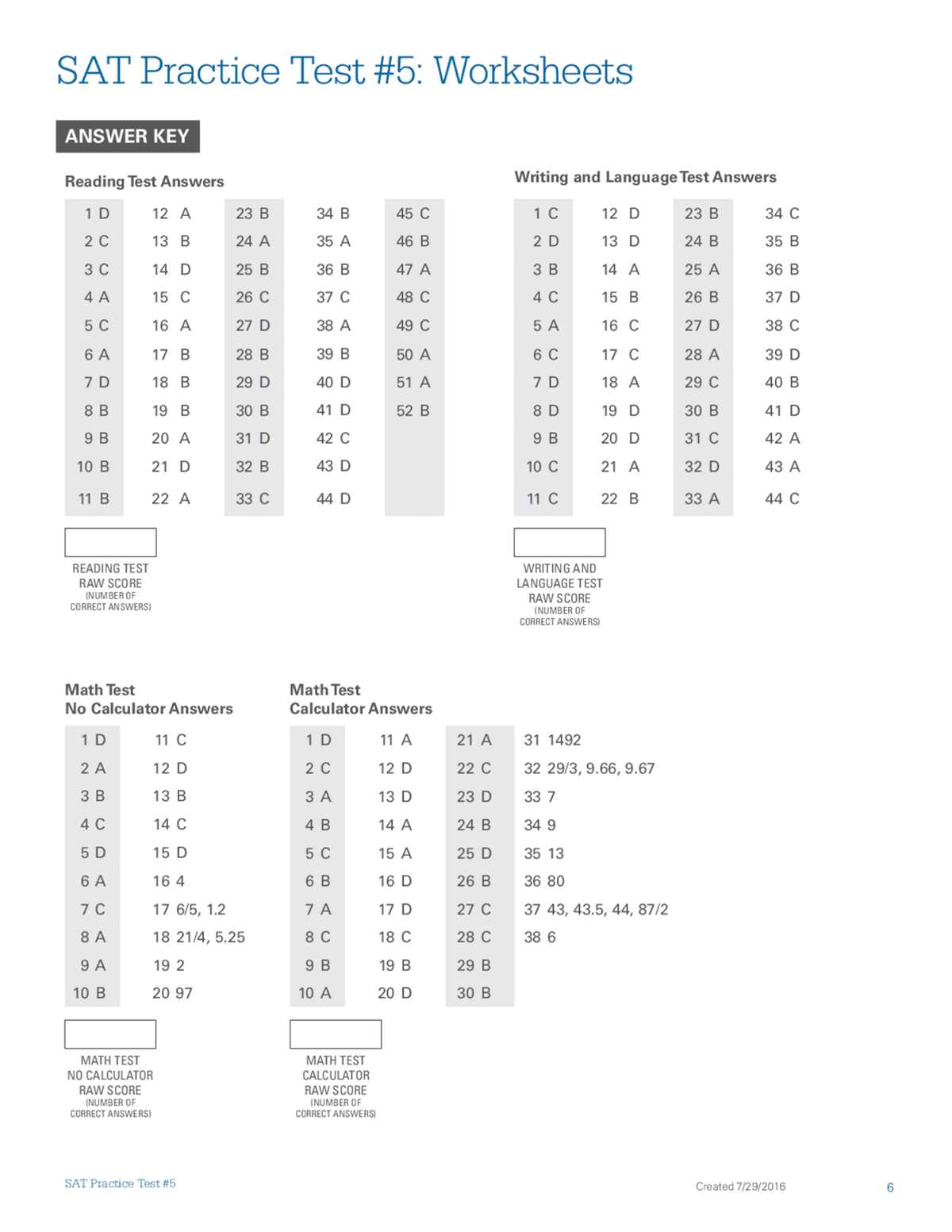 sat practice test 3 answer