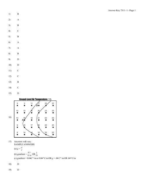 earth science exam review answers