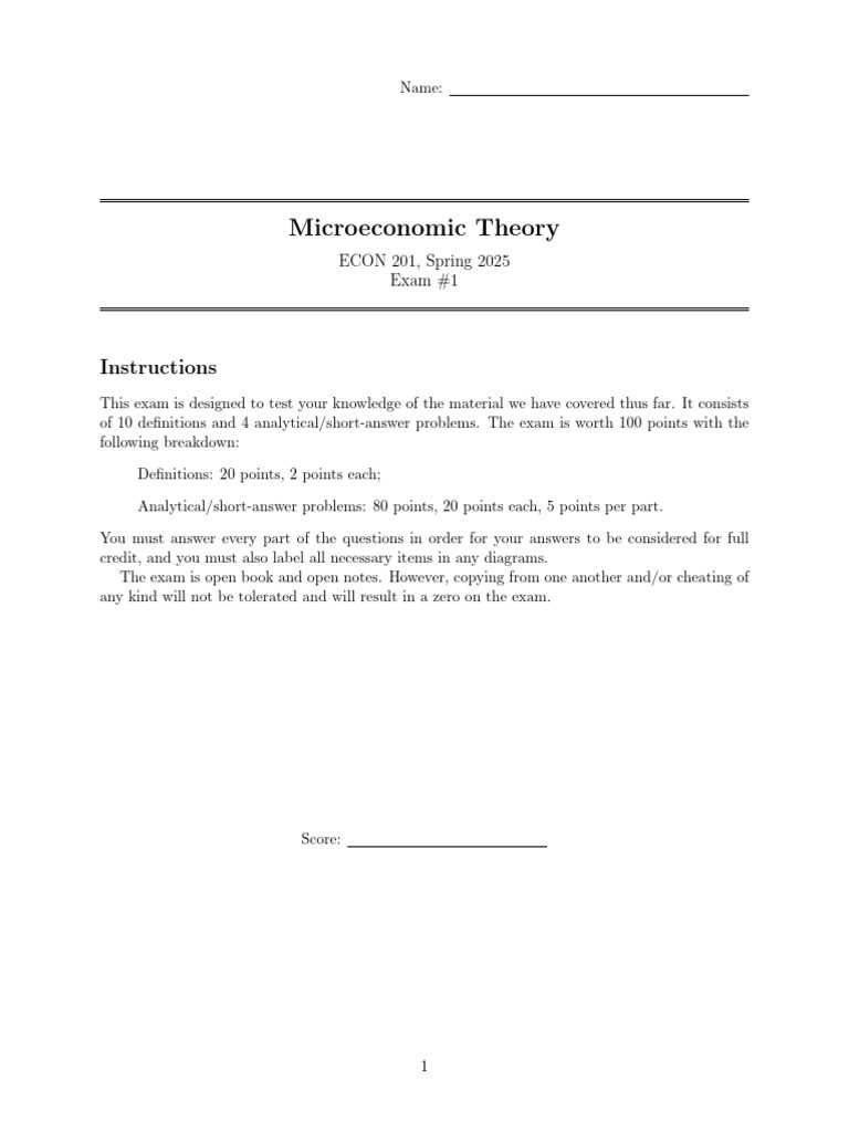econ 201 final exam answers
