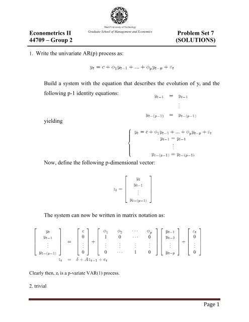 econometrics exam questions and answers