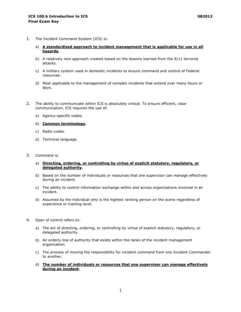 ics 400 final exam answer key