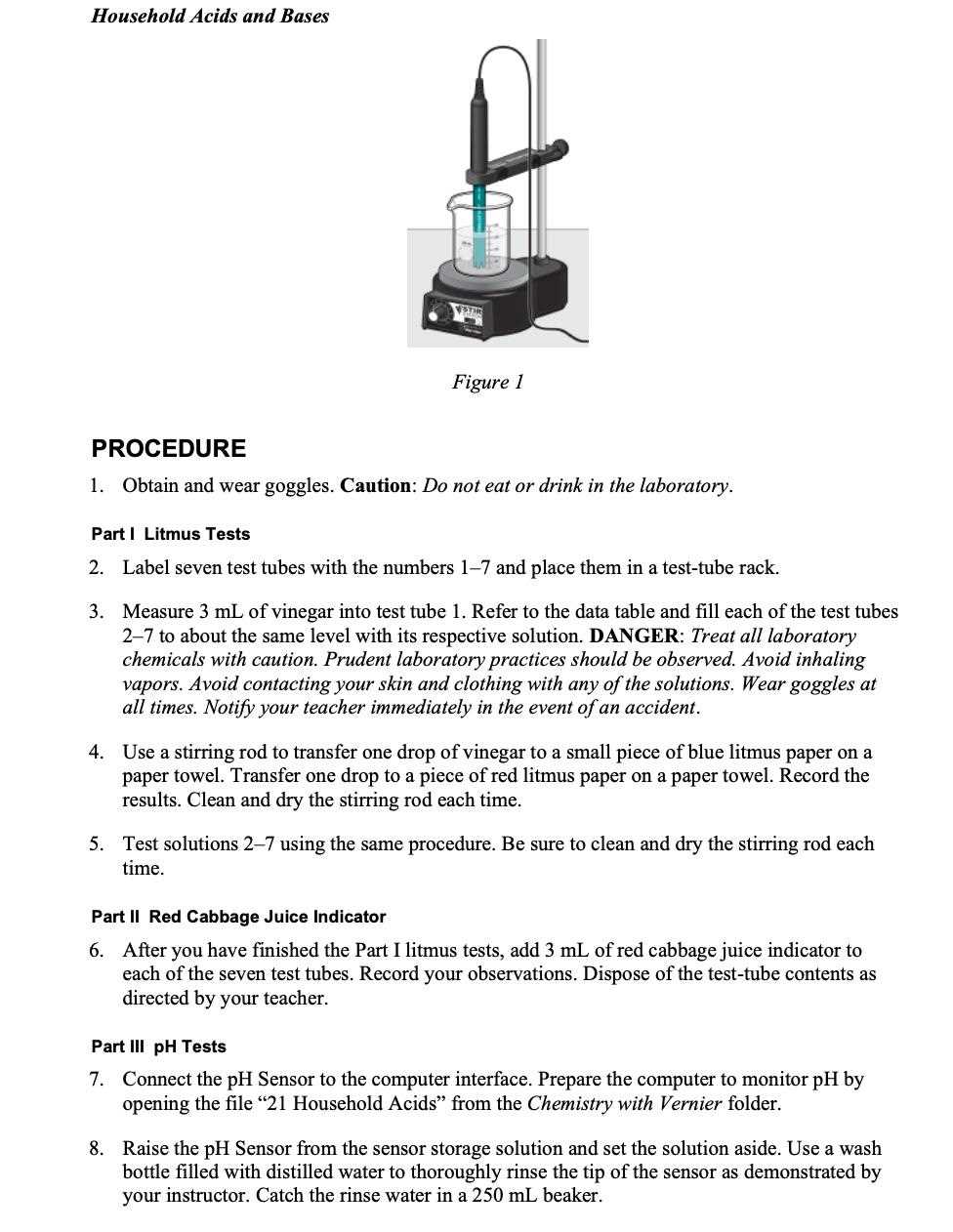 acid base test kit 1 answers