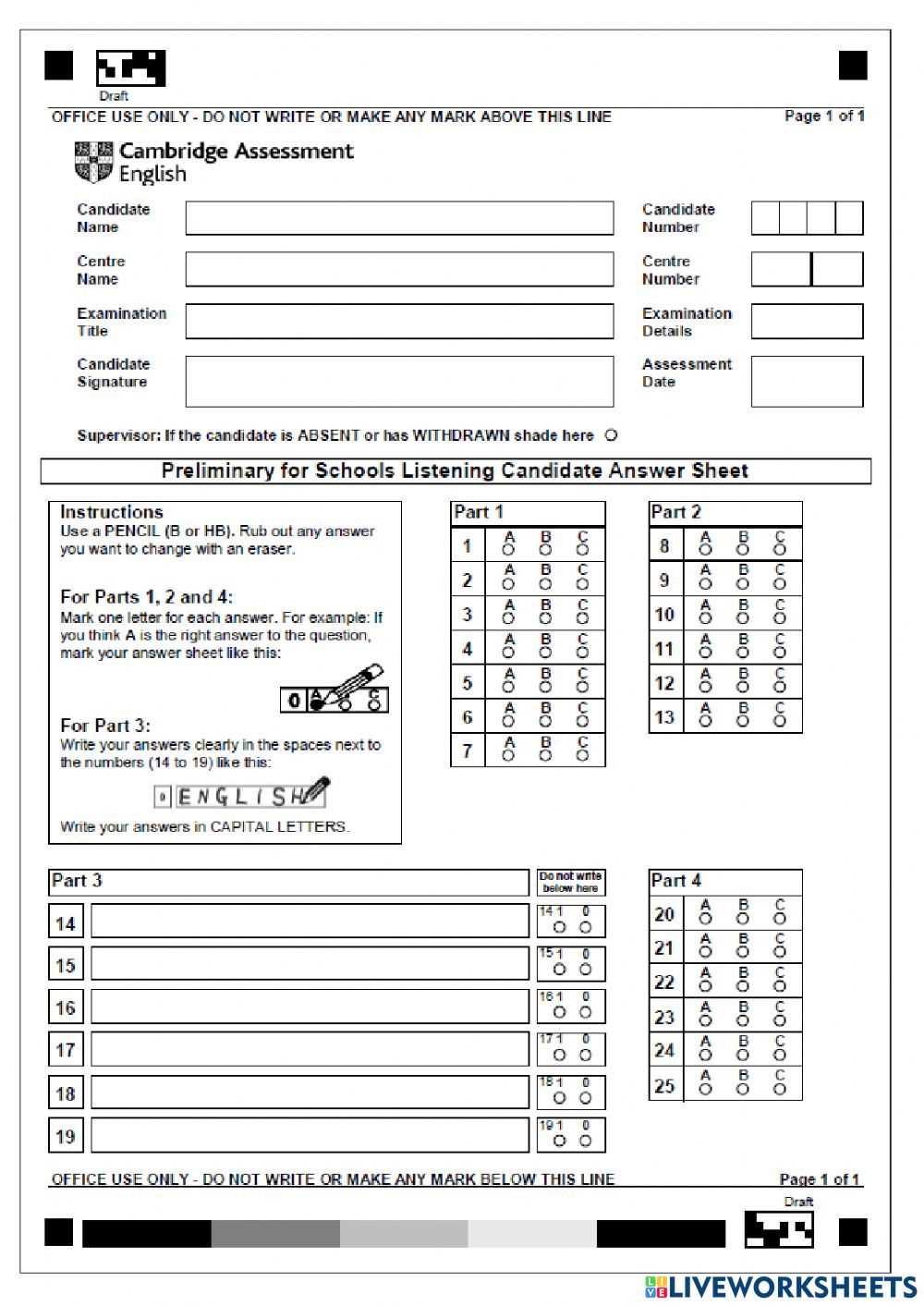 english assessment test with answers