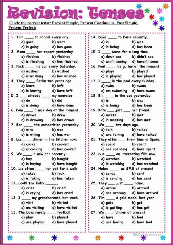 english grammar test and answer