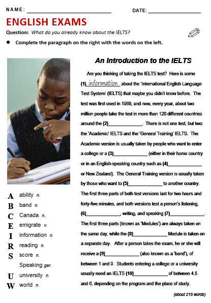 english question and answer for exam