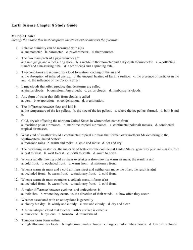 environmental science chapter 8 test answers