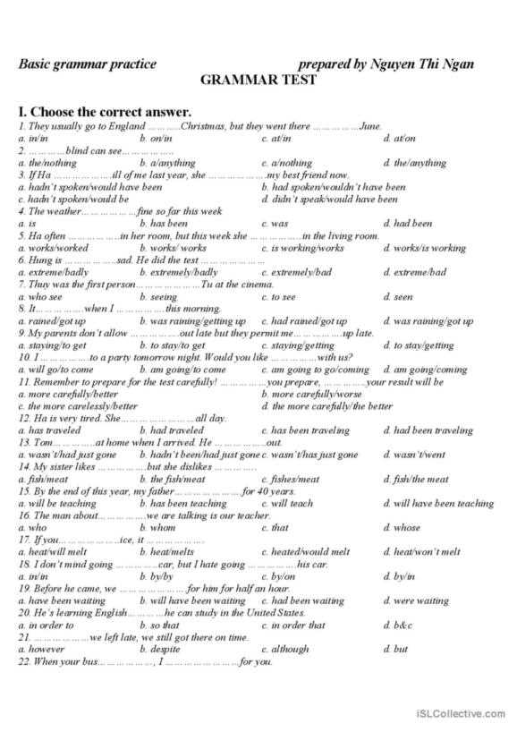 english test grammar with answers english test grammar with answers