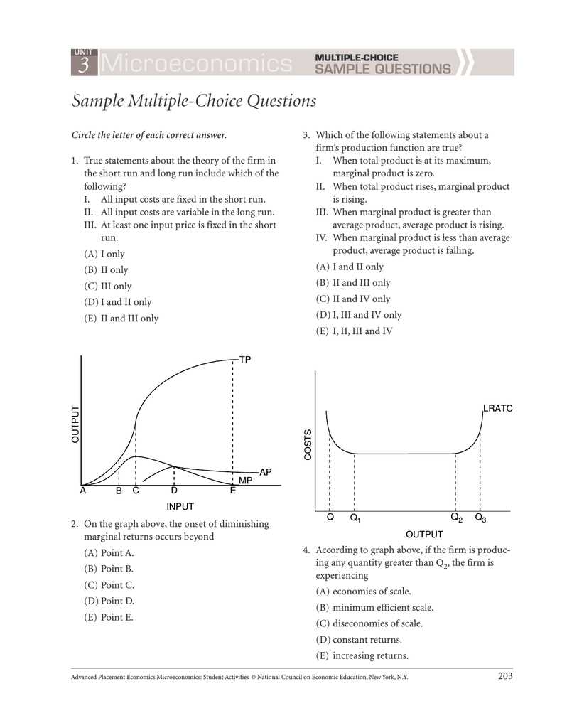 unit 1 introduction to economics test answers