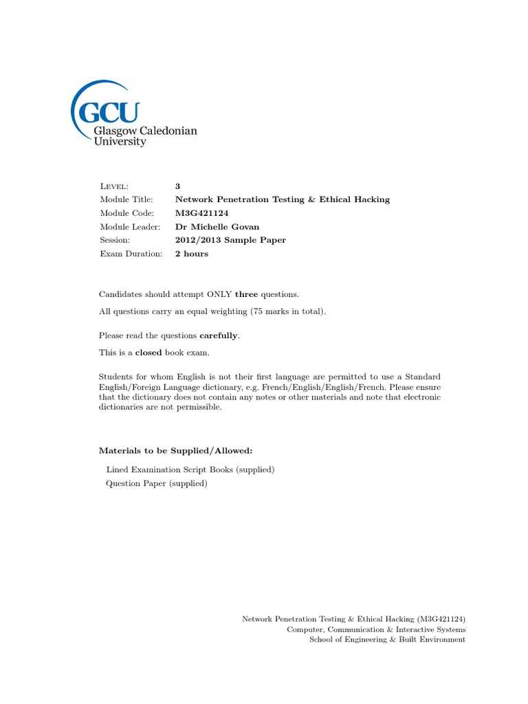 ethical hacking exam questions and answers