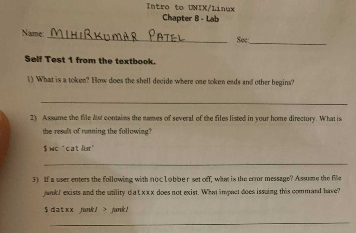 linux chapter 1 exam answers