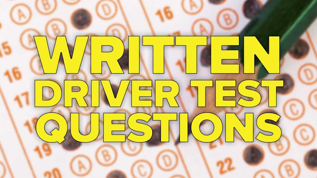 answer to the driving test
