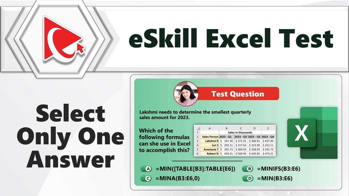 excel assessment test answers