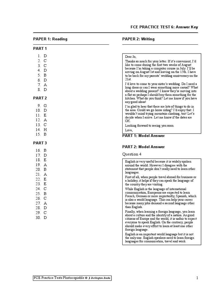 fce exam answers