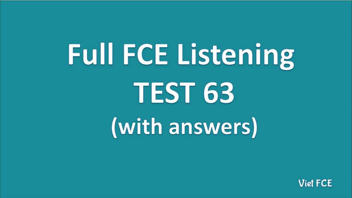 fce listening test 5 answers