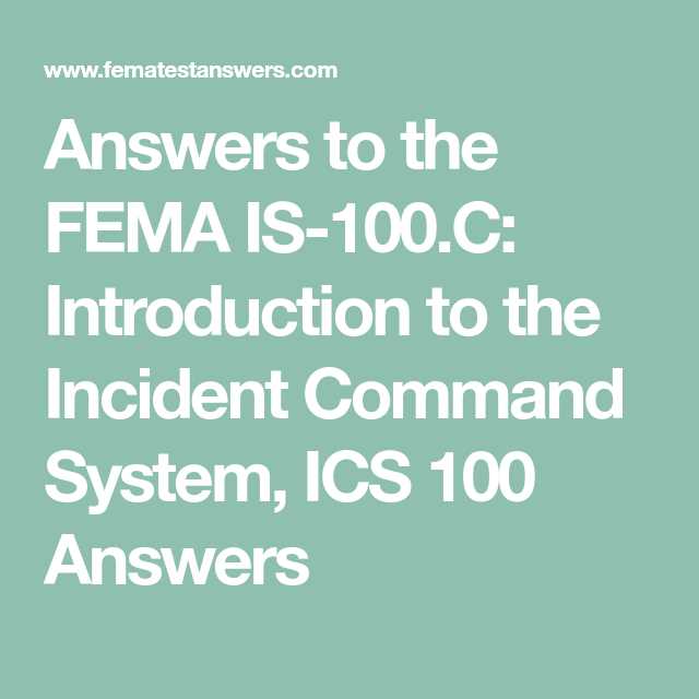 fema 100 test answers