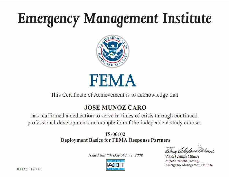 fema is 912 test answers