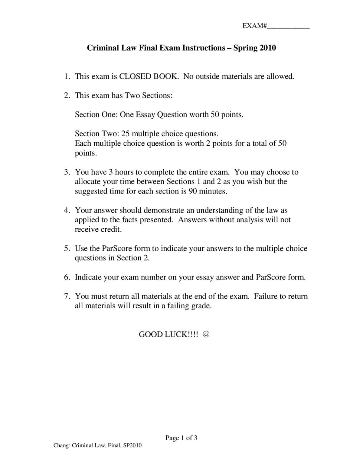 criminal law 1 exam questions and answers