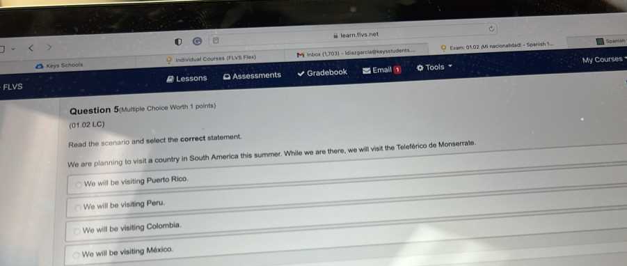 flvs spanish 2 module 1 exam answers