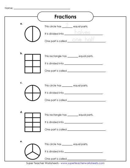 fractions practice test with answers