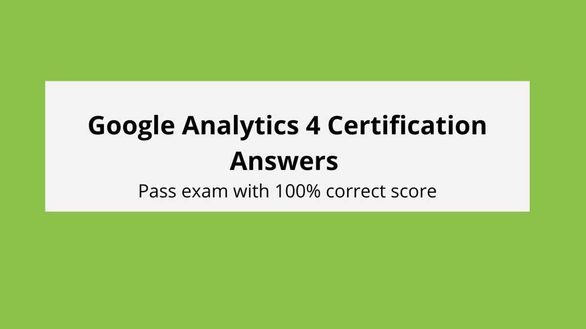 google analytics certification test answers