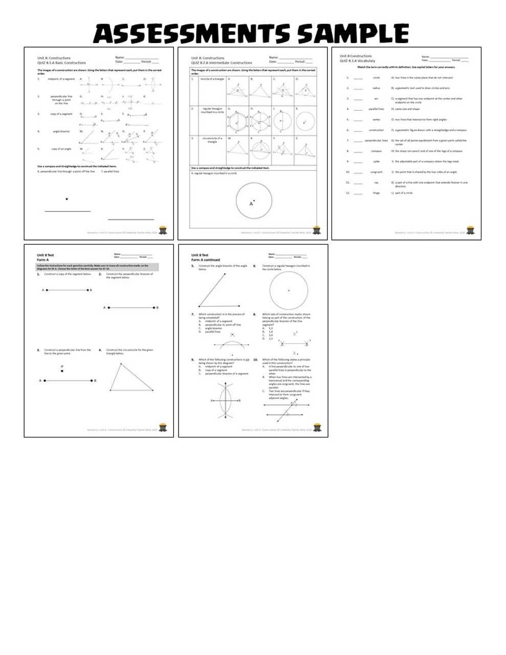 geometry construction test answers