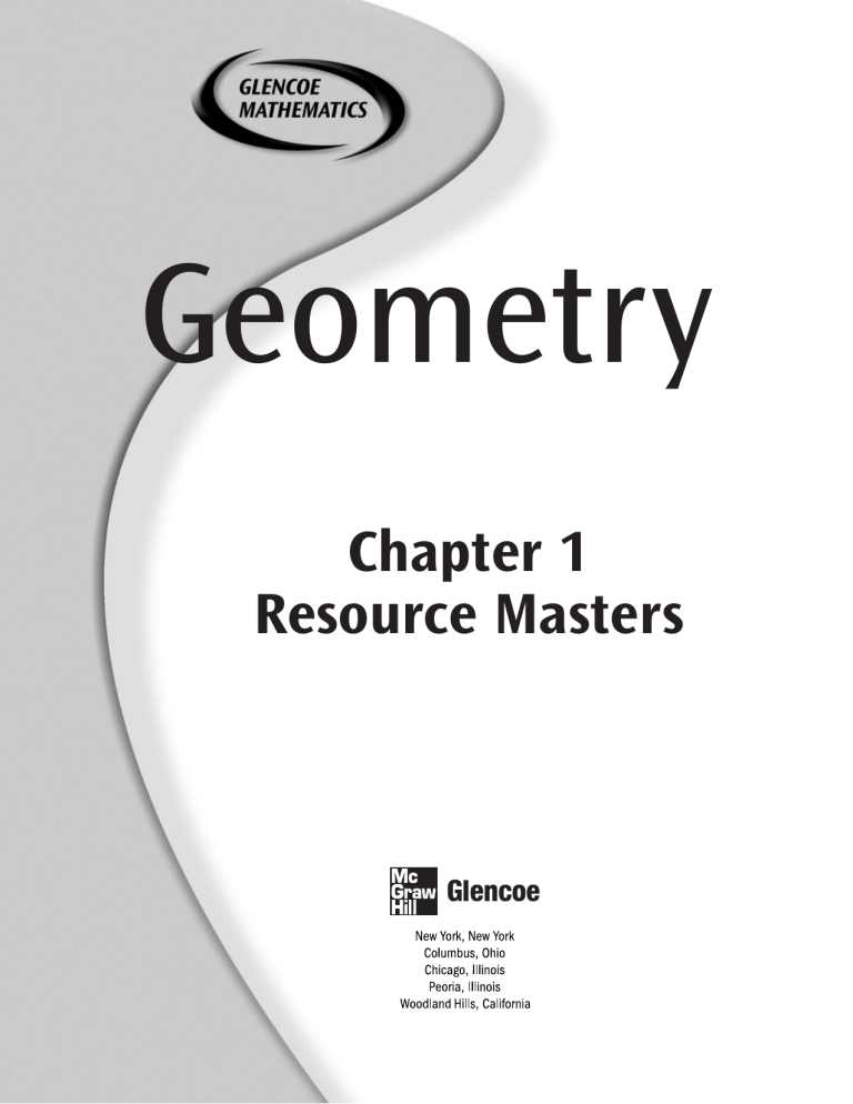 glencoe geometry chapter 1 practice test answers