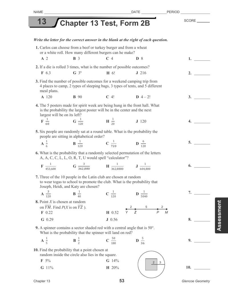glencoe geometry chapter 10 test form 2d answer key