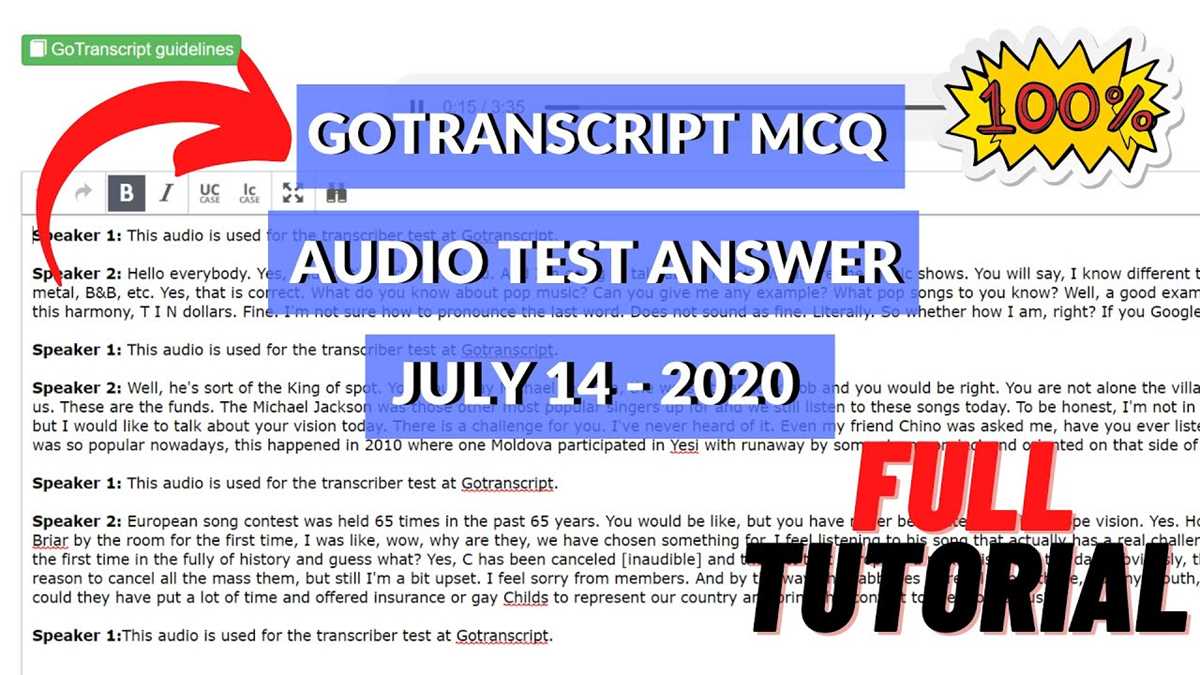 go transcript swahili test answers