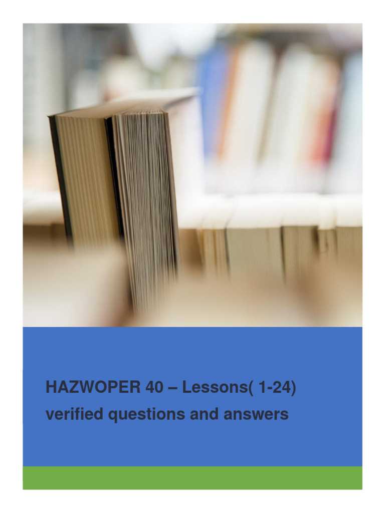 hazwoper exam answers
