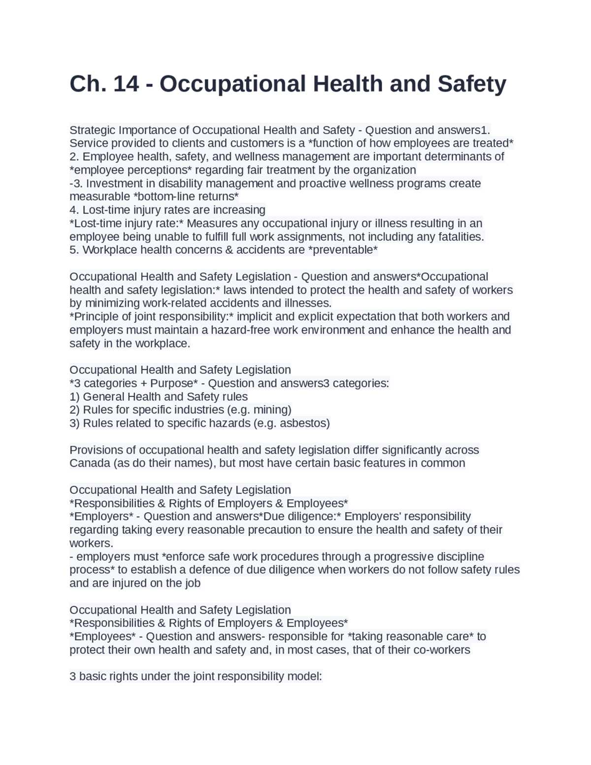health safety and environment test questions and answers